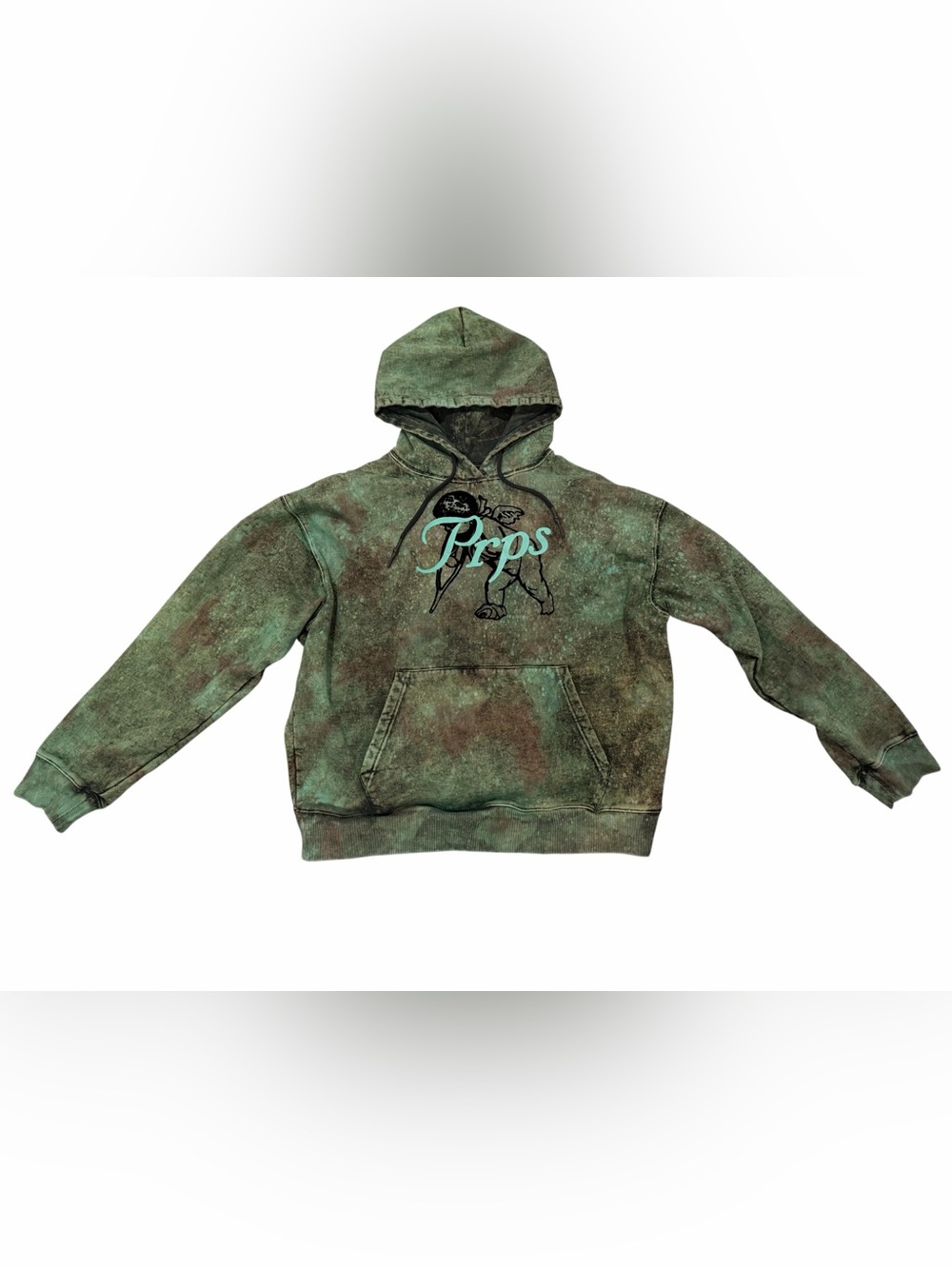 Prps Men's XL Green Angel Graphic Fleece Pullover Hoodie Sweatshirt